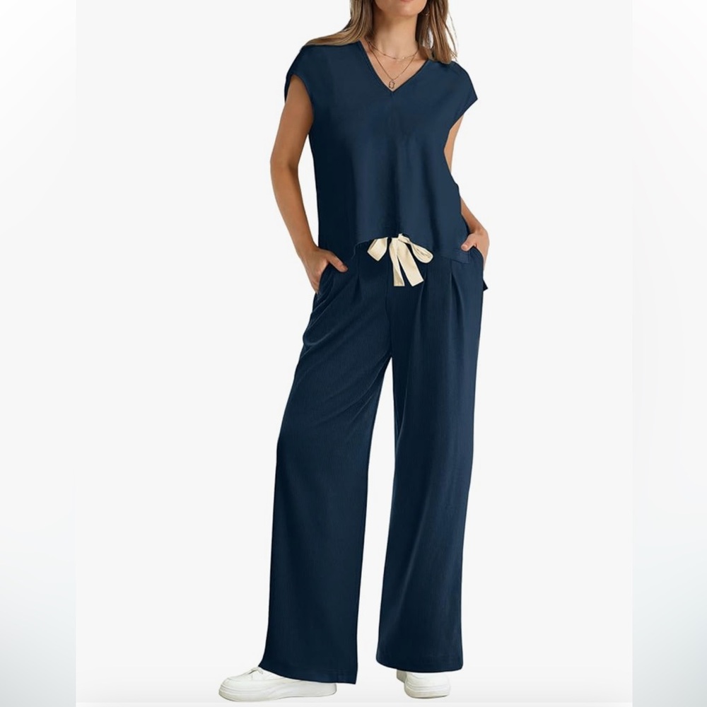 Loose Fit Tops And Wide Leg Pants